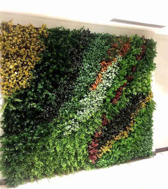 Vertical plant wall for hotel