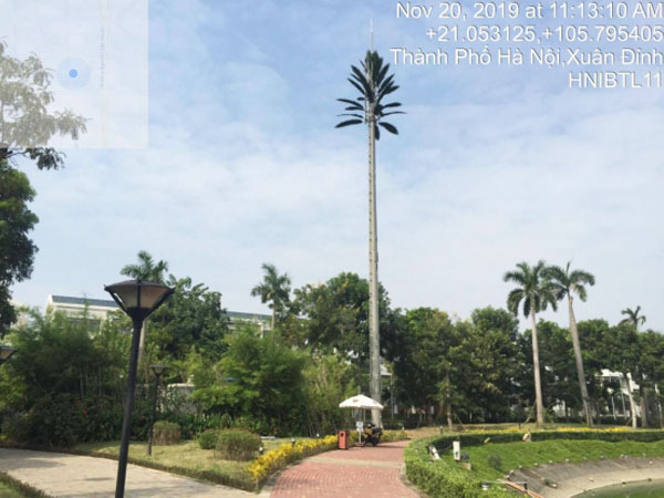 Vietnam Telecom Tower with Artifical Palm Leaves Project